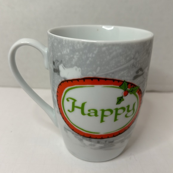 Disney Happy Minnie Mouse Ice Skating Christmas 14 ounce Coffee Mug - Picture 2 of 5